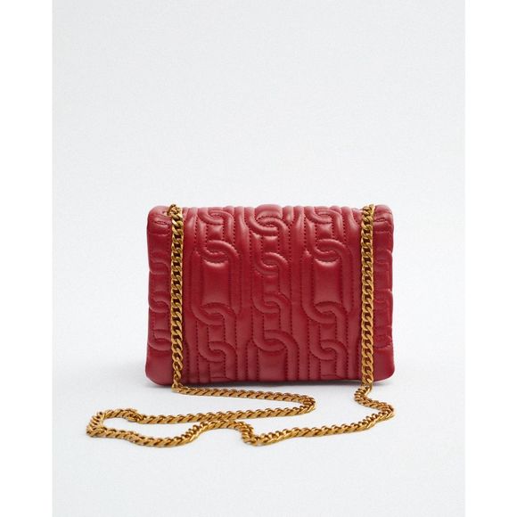 Zara Handbags - Zara Quilted Chain Crossbody Handbag